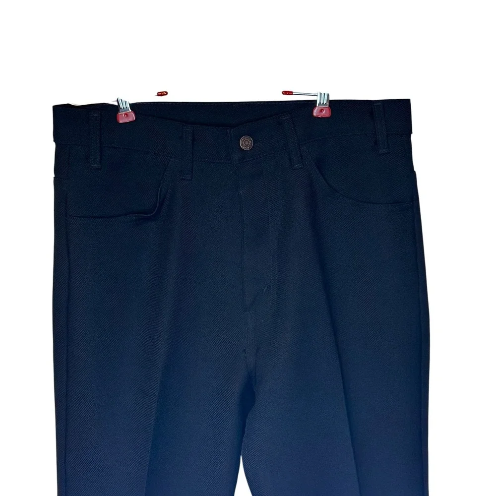 Levi's Mens Pants Vintage 1996 Flat Front Slacks Classic Black Made in USA 34X32